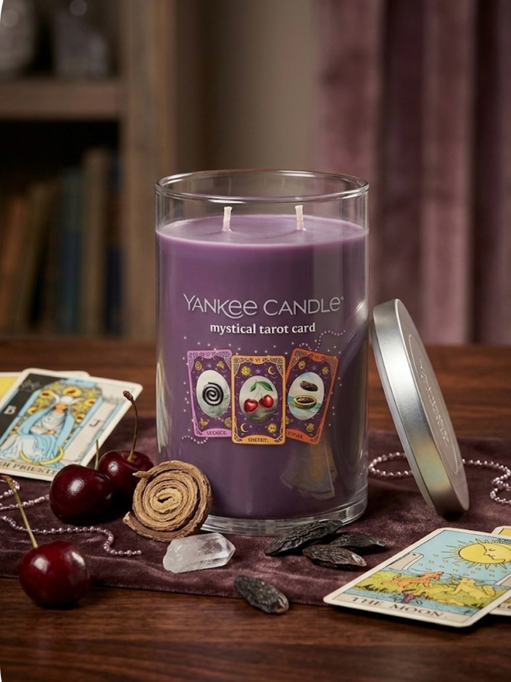 Yankee Candle Mystical Tarot Card 2-Wick Tumbler Candle Purple New